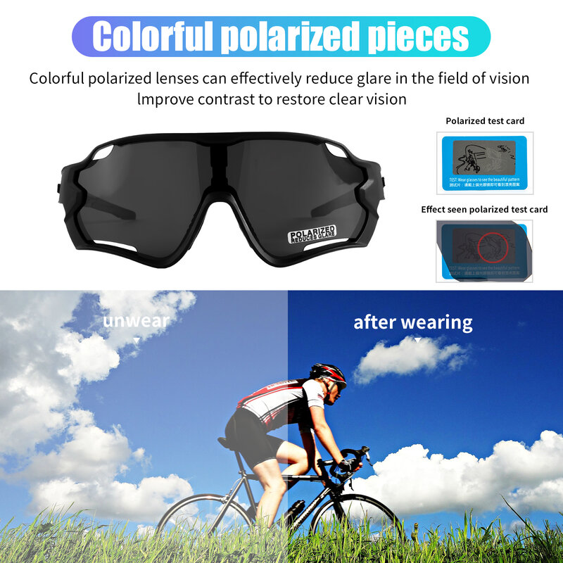 2020 الرياضة في الهواء الطلق الاستقطاب الدراجات نظارات الطريق دراجة نظارات دراجة جبلية النظارات الشمسية الرجال النساء الدراجات نظارات نظارات