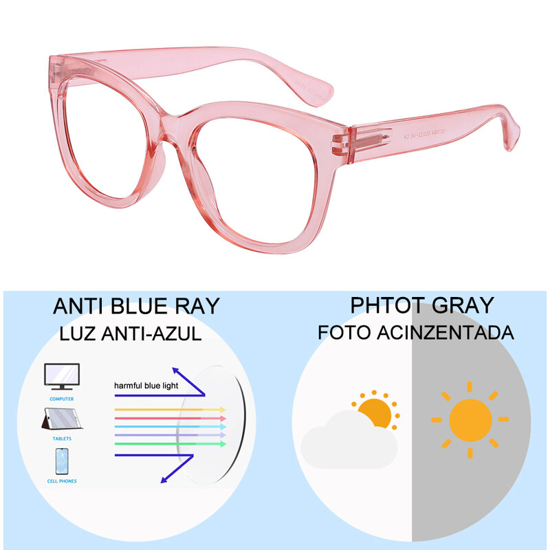 المتضخم القط العين النظارات اللونية النساء الكمبيوتر مكافحة الأزرق حجب النظارات إطارات القيادة حملق الحرباء النظارات الشمسية
