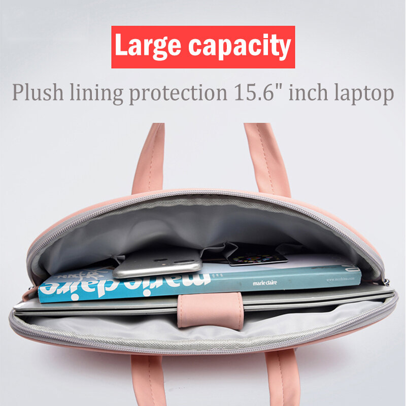 حقيبة كمبيوتر محمول للنساء حقائب للماك بوك اير برو HP Asus DELL Lenova 13 14 15.6 بوصة بو الجلود دفتر حمل