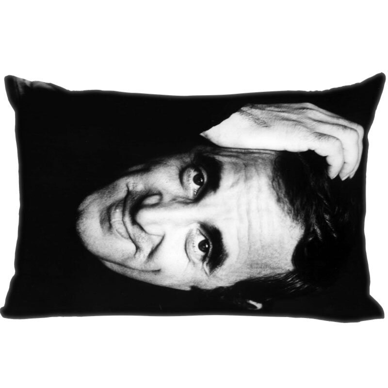 الممثل تشارلز Aznavour مزدوجة الوجهين مستطيل المخدة مع سستة ديكور المنزل أريكة المخدة الوسائد غطاء وسادة