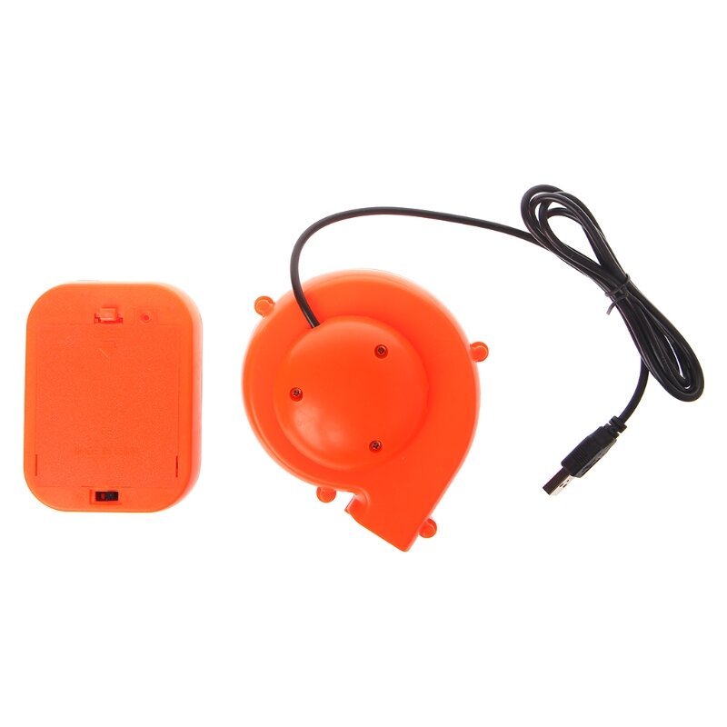 مروحة كهربائية صغيرة منفاخ الهواء لعبة قابلة للنفخ زي دمية بطارية تعمل بالطاقة USB