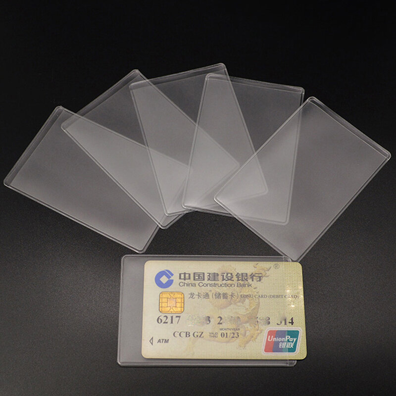 5 قطعة شفافة بطاقة الائتمان غطاء PVC بطاقة بلاستيكية شفافة حامل حالة حامي ID بطاقة الأعمال البنك بطاقة حقيبة الحقيبة حالة
