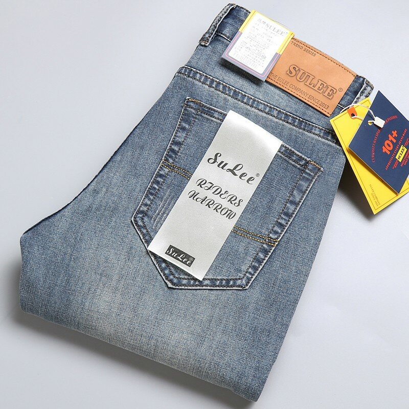 بنطلون جينز رجالي جديد ماركة سولي 2020 سروال دينم مريح غير رسمي مرن مناسب للأعمال بنطال رجالي عالي الجودة