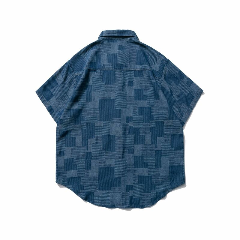 قمصان رجالي صيفية لعام 2021 قمصان غير رسمية فضفاضة جديدة قميص منقوش عليه شخصية قمصان ذات اتجاه ياباني عتيق بأكمام قصيرة للرجال