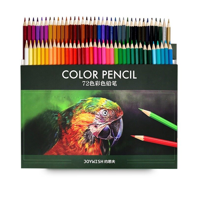 12/18/24/36/48/72 أقلام ملونة ملونة ، فرش تلوين للأطفال زيتية صديقة للبيئة ، أقلام رسم رسم للطلاب