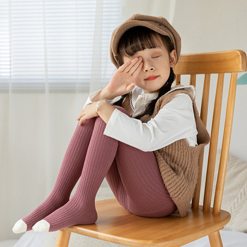 الجوارب القطنية للفتيات الخريف الشتاء محبوك 0-8 سنوات طفل الاطفال جوارب طفل الجوارب مخطط الأميرة الأطفال جوارب طويلة