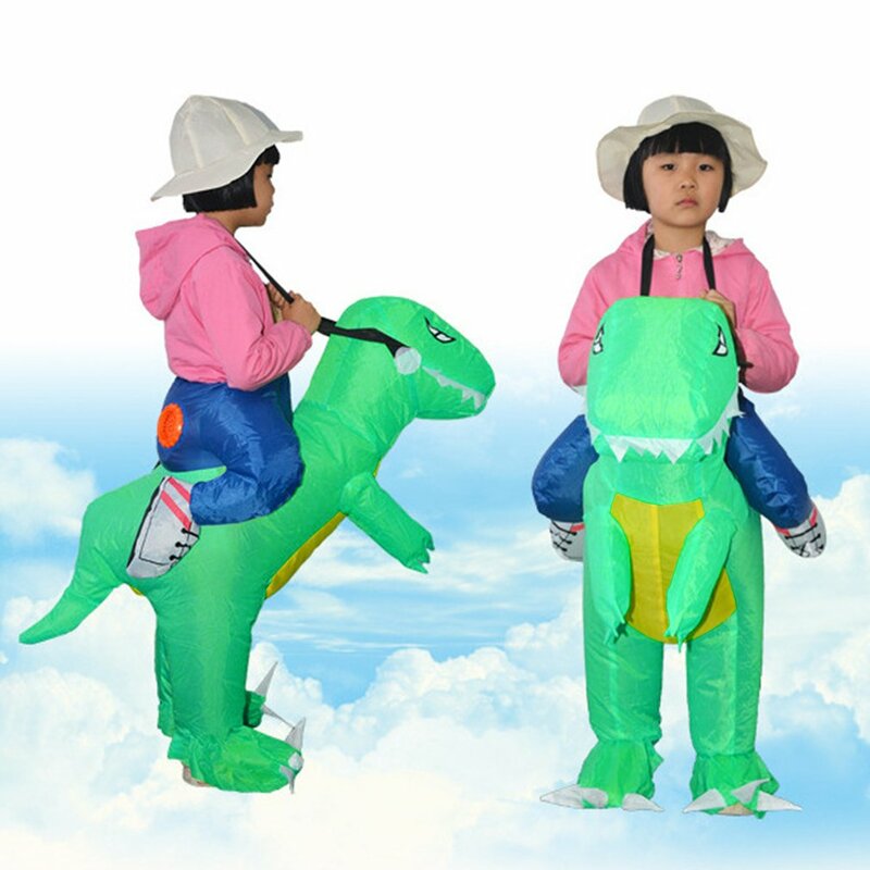 أطفال ديناصور نفخ T-Rex زي طفل هالوين تفجير فستان بتصميم حالم حتى رياض الأطفال حديقة الأداء