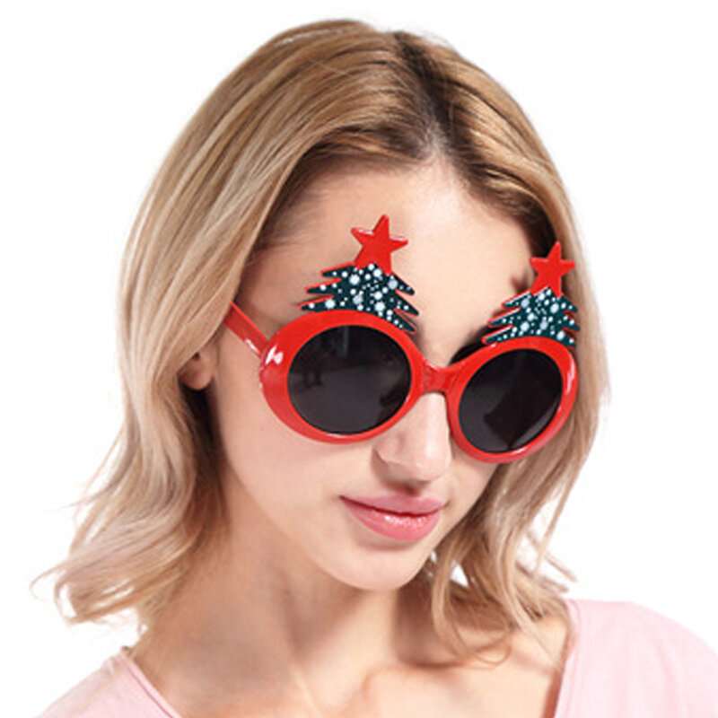 1 قطعة نظارات الآثار مشاهدة أضواء تغيير إلى شكل شجرة عيد الميلاد في الليل نظارات انعراج المرأة نظارة شمس أنيقة للجنسين