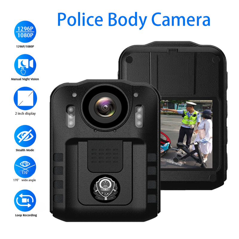 X3 HD كاميرا يمكن حملها بالجسم تسجيل الصوت يمكن ارتداؤها 1296P كاميرا الشرطة للرؤية الليلية مسجل فيديو 128G Vaw إنفاذ درب كام