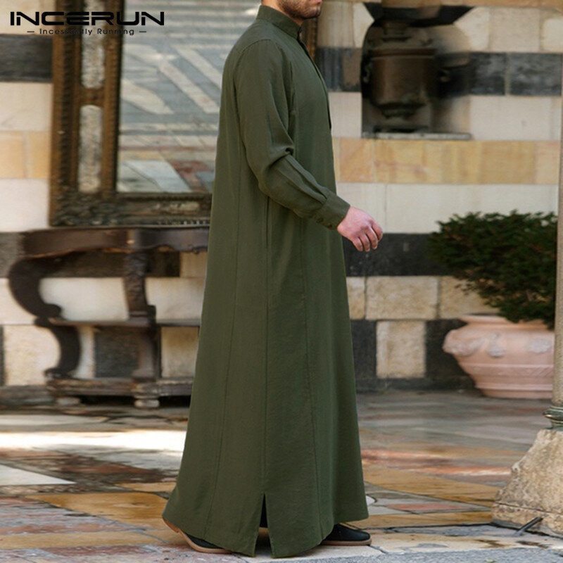 جديد ثوب رسمي جوبا ملابس رجالي رداء طويل الأكمام السعودية العربية 
