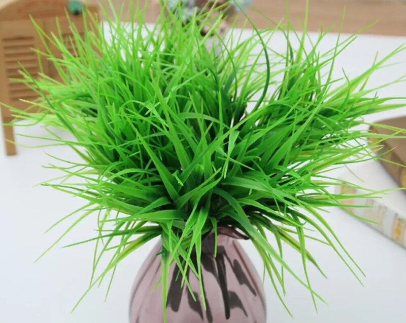 فناء 30 سنتيمتر الاصطناعي البلاستيك الأخضر العشب النباتات الزهور مكتب المنزل حديقة مكتب المطبخ القهوة بار الزفاف ورود للزينة