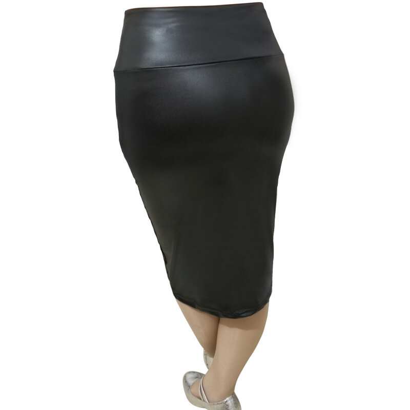 جديد عالية الخصر حزمة الورك شق تنورة المرأة موضة مطاطا بلون موجزة مثير نصف تنورة للحزب هدية حجم S-3XL D3113