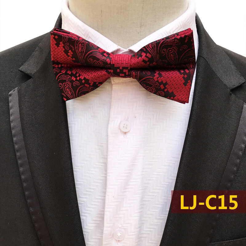 ربطة عنق بيزلي للرجال من الحرير الرمادي الفضي الكلاسيكي ، ملابس الزفاف ، قميص الجاكار ، إكسسوارات الحفلات الراقصة