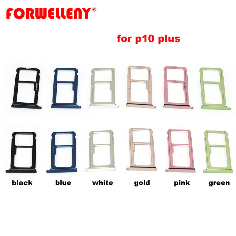 لهواوي p10 plus حامل بطاقة Sim فتحة صينية محولات أسود أزرق أبيض ذهبي وردي أخضر VKY-AL00 ، VKY-L09 ، VKY-L19 ، VKY-L29