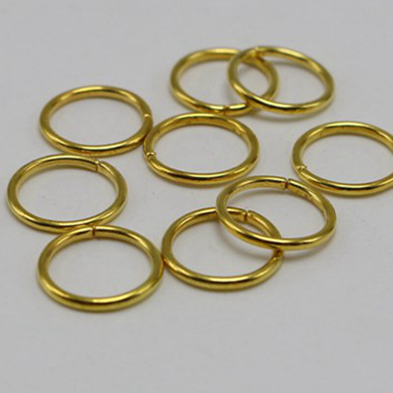 1500 قطعة من حلقات القفز المطلية بالذهب مقاس 5X0.7mm