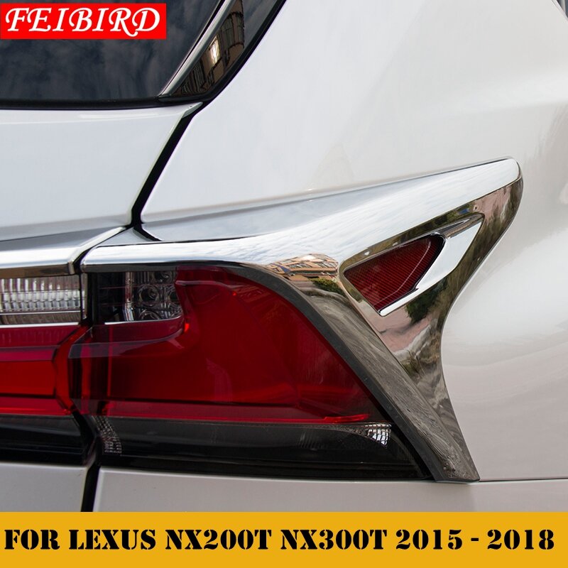 اكسسوارات ل كزس NX NX200T NX300T 2015 2016 2017 2018 الذيل الخلفي جذع ضوء مصباح الإطار الديكور صب الغطاء كيت تريم
