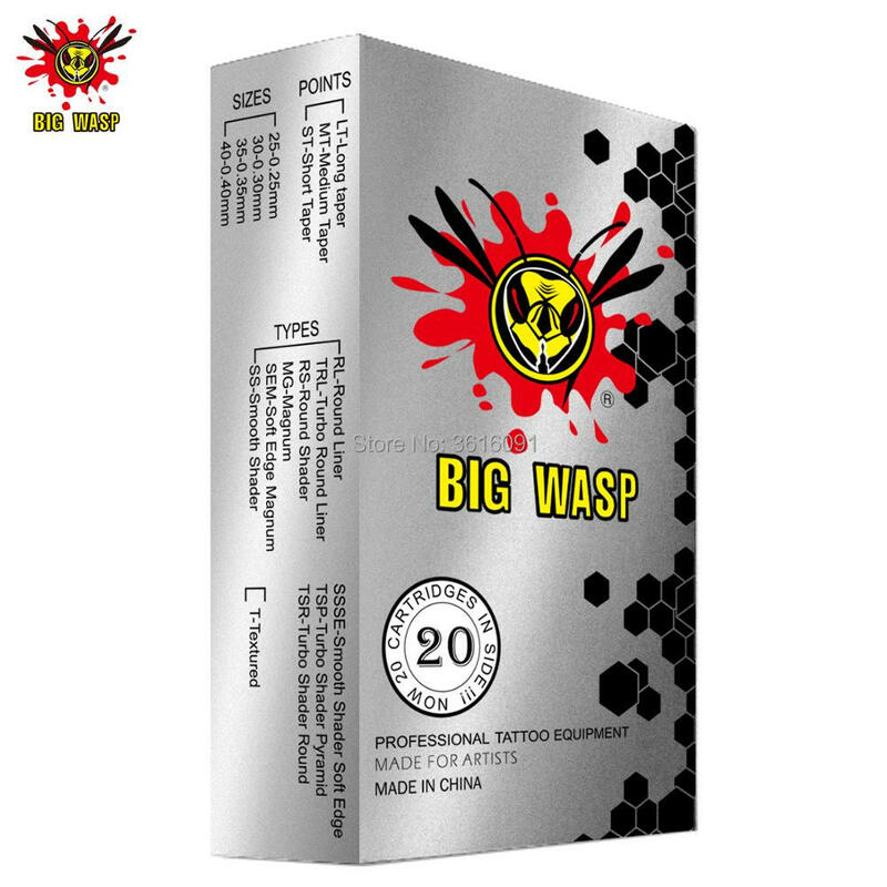 BIGWASP 1021RM الوشم إبرة خراطيش #10 Bugpin (0.30 مللي متر) 21 منحني ماغنوم 21RM ل خرطوشة الوشم آلات و القبضات 20 قطعة