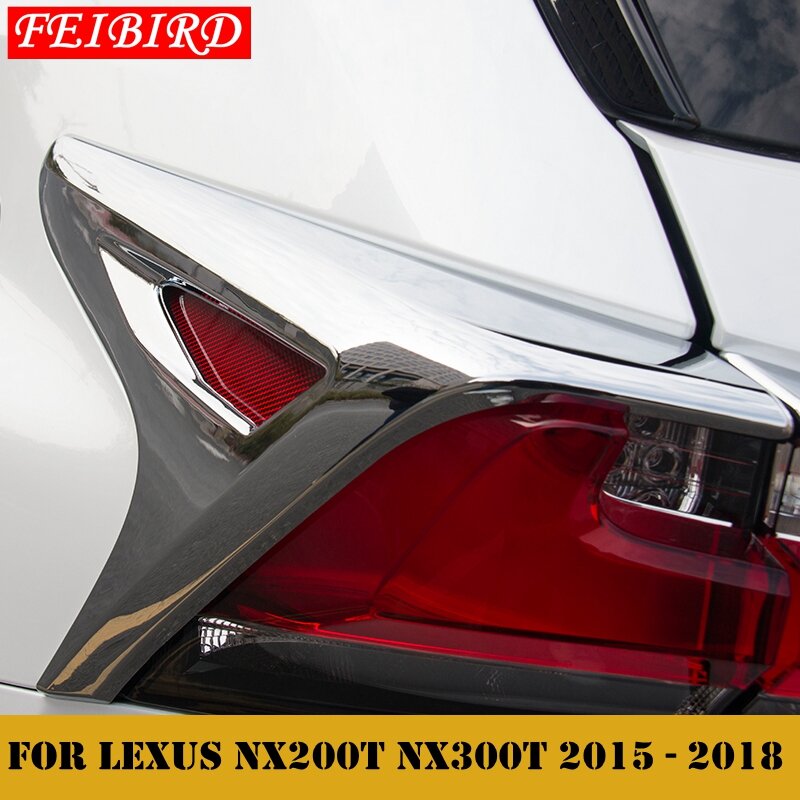 اكسسوارات ل كزس NX NX200T NX300T 2015 2016 2017 2018 الذيل الخلفي جذع ضوء مصباح الإطار الديكور صب الغطاء كيت تريم