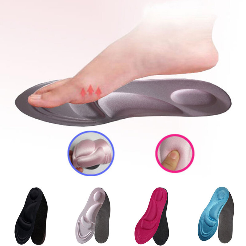 4D إسفنجة نعل ناعم حذاء كعب عالٍ سادة لتخفيف الآلام إدراج حشوة وسادة ألوان متعددة متوفر