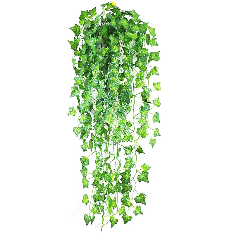 1 قطعة الاصطناعي وهمية معلقة الكرمة النبات يترك Garland قطرة الشحن المنزل حديقة العشب الجدار الديكور النباتات الاصطناعية الخضراء