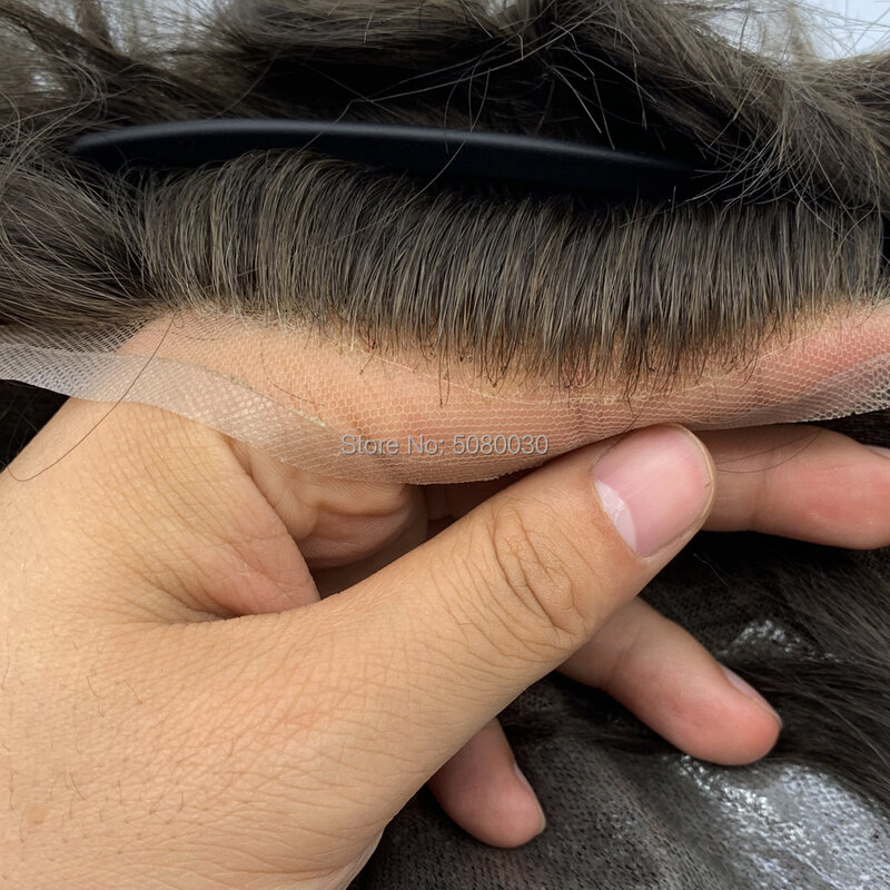 نظام إصلاح الشعر للرجال Q6 قاعدة مبيض عقدة شعر بشري شعر مستعار نظام دانتيل شعري طبيعي شعر ريمي شحن مجاني