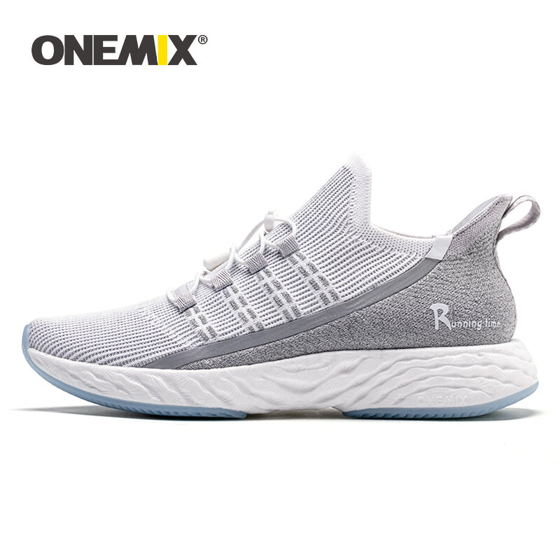 ONEMIX-أحذية رياضية للرجال والنساء ، أحذية مبركن ، قابلة للتنفس ، شبكة محبوكة ، عاكسة ، للركض ، تنس ، 2019