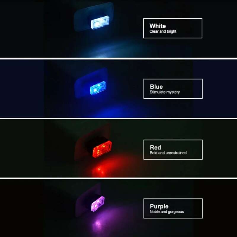 مصباح سيارة LED ، مصباح زخرفي عالمي ، منفذ USB ، إضاءة طوارئ RGB ، مقبس كمبيوتر محمول