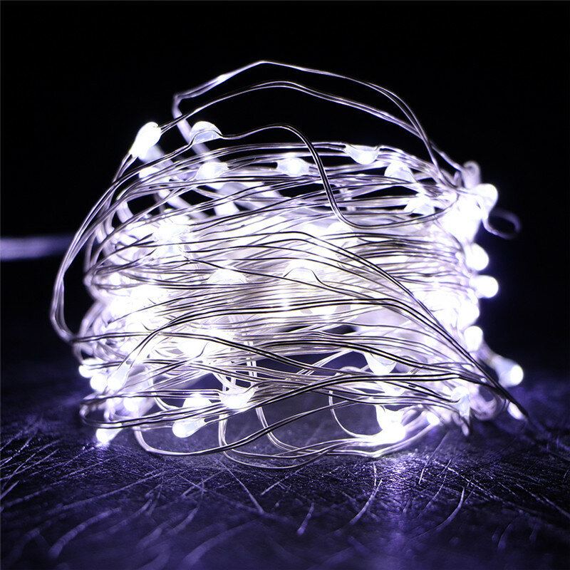 10 متر 100 LED سلسلة ضوء إضاءة مقاومة للماء خيط سلك نحاسي عطلة في الهواء الطلق الجنية أضواء لعيد الميلاد ديكور حفلات الزواج
