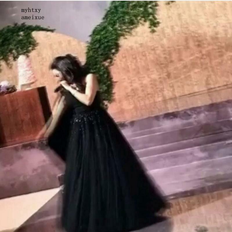 وصول جديد واحد الكتف دبي فساتين سهرة سوداء طويلة 2020 فستان طويل رداء دي سهرة Abiye فستان رسمي ثوب مسائي