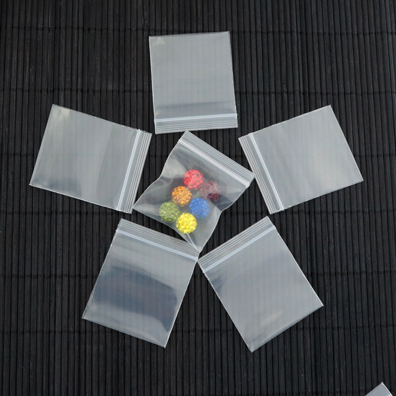 أكياس بلاستيكية شفافة ، 100 قطعة ، 4 × 5 سنتيمتر (1.57 بوصة × 1.96 بوصة) ، بسحاب ، إغلاق محكم