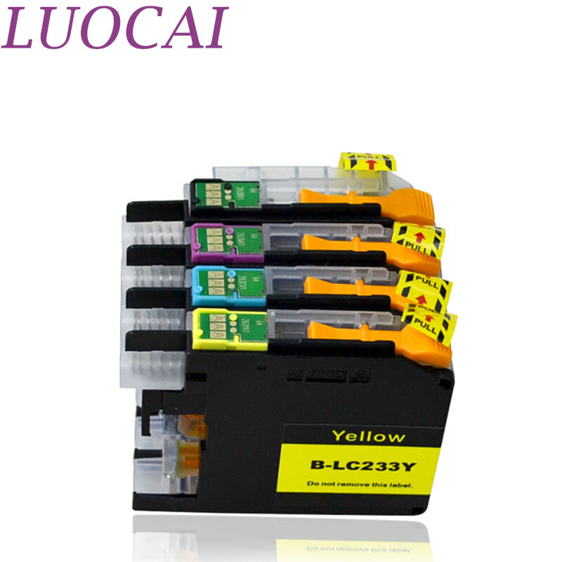 LuoCai LC233 LC231 4 قطع خراطيش الحبر متوافقة لأخيه MFC-J4620DW J5720DW J5320DW DCP-J4120DW الطابعات