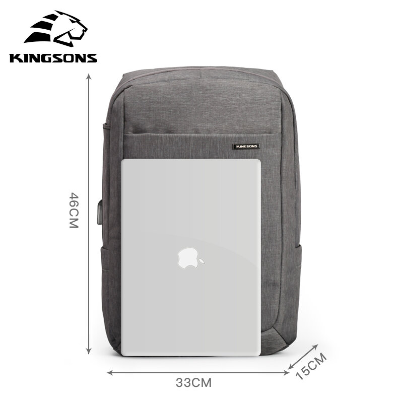 Kingsons-حقيبة كمبيوتر محمول مقاومة للصدمات مع وسادة هوائية ، وحقيبة ظهر للكمبيوتر اللوحي ، ومضادة للماء للرجال والنساء ، ومضادة للسرقة