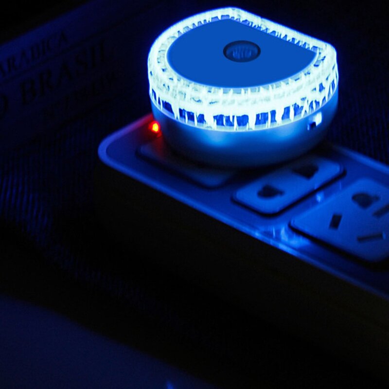 المزدوج USB ميناء LED ضوء الليل الناتج 5 فولت 1A ضوء متوافق مع الهواتف الذكية الاستشعار غرفة التحكم مقبس إضاءة المنزل في