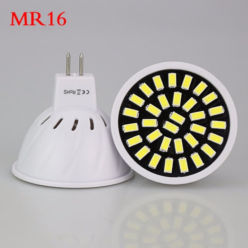8 واط MR16 GU10 عدسة ليد ثنائية مصباح 110 فولت 220 فولت أمبولة LED E27 عالية التجويف لا وميض SMD5733 رقاقة الأضواء bombillas