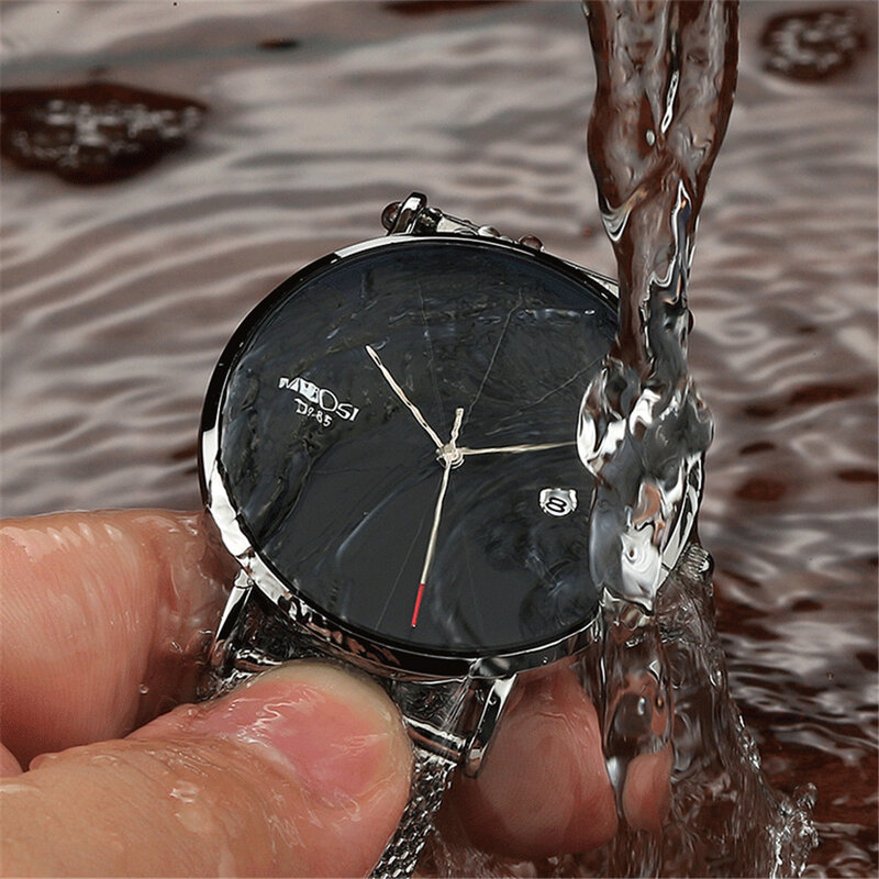 NIBOSI العلامة التجارية رقيقة جدا ساعة كوارتز الرجال الفولاذ المقاوم للصدأ مقاوم للماء ساعة رياضية ساعات رجال الأعمال الساعات Reloj Hombre 2321