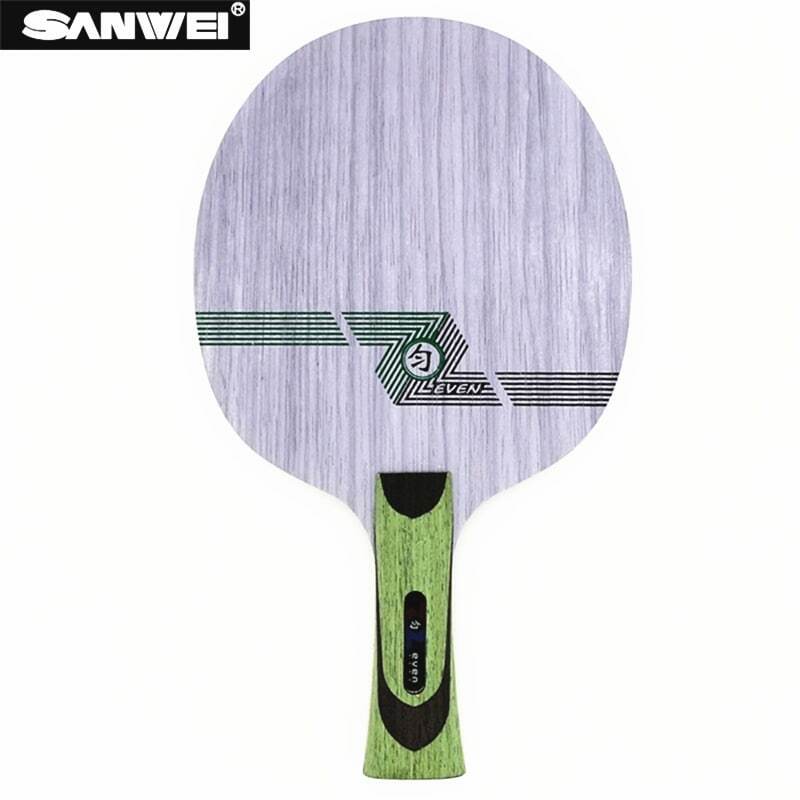 SANWEI-شفرة تنس الطاولة ، لون أخضر حتى QY 11 ، تحكم في الخشب الرقائقي لـ 40 مضرب بينج بونج