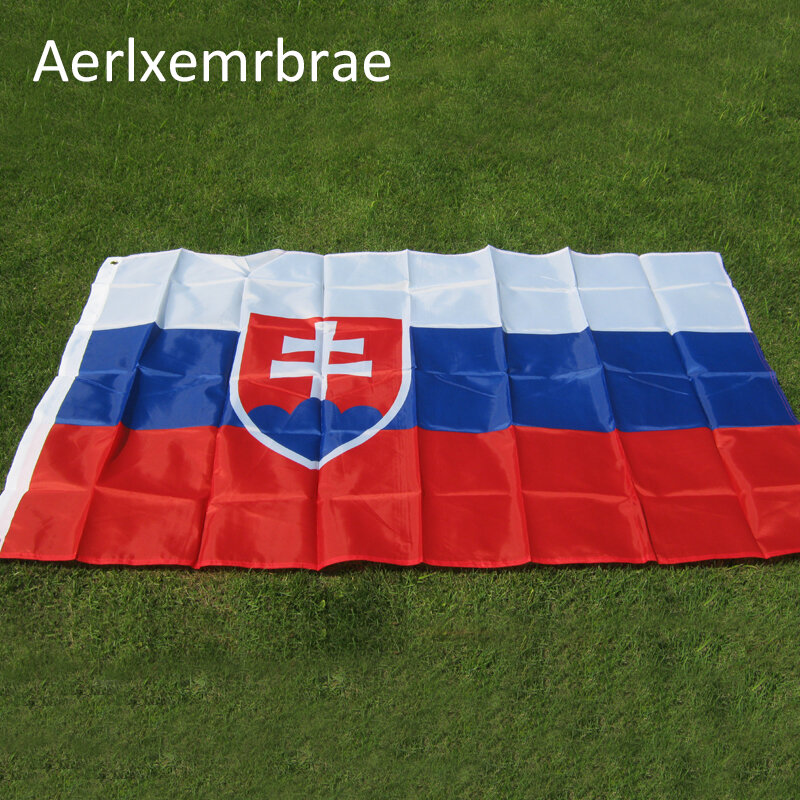شحن مجاني aerlxemrbrae العلم 90*150 سنتيمتر علم سلوفاكيا السلوفاكية راية الاتحاد الأوروبي 3 * 5FT معلقة العلم