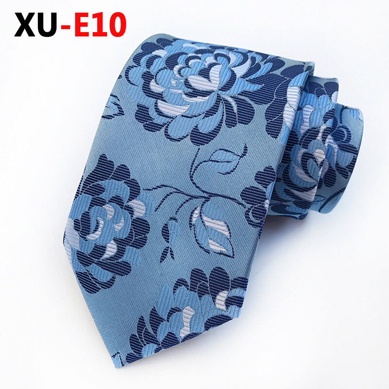 ربطة عنق رجالية بتصميم زهور ، أزرق جليدي ، هدية للرجال