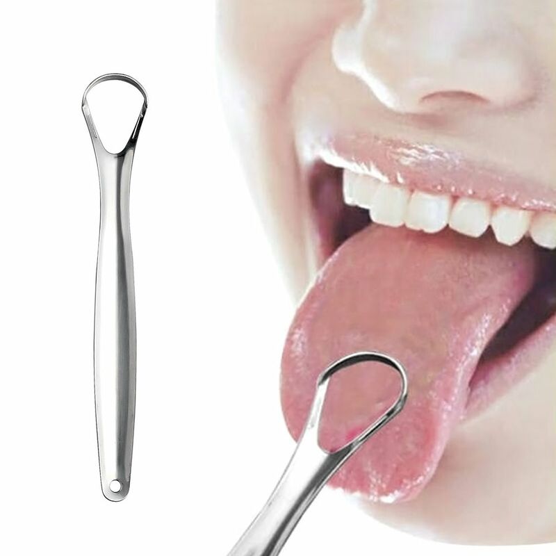 1 قطعة مفيدة اللسان مكشطة الفولاذ المقاوم للصدأ الفم اللسان نظافة الطبية الفم فرشاة قابلة لإعادة الاستخدام نفسا جديدا صانع