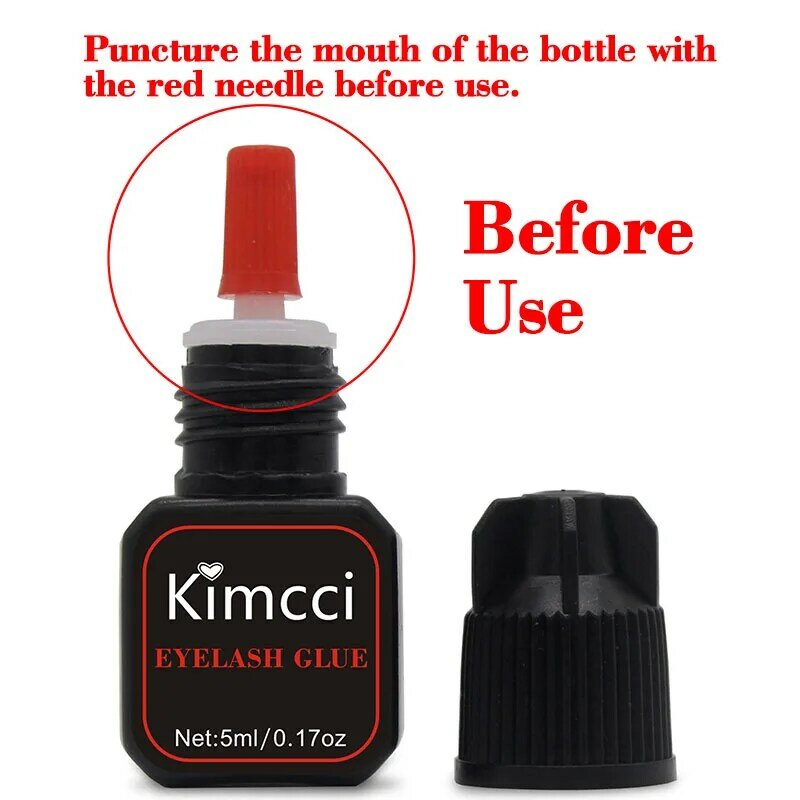 Kimcci 10 مللي 10 قطعة/الوحدة رمش تمديد الغراء 3 الثاني سريع تجفيف الرموش الغراء برو لاش غراء لاصق أسود الاحتفاظ يطول