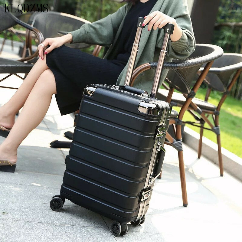 KLQDZMS-حقيبة سفر فاخرة بعجلات ، 20 بوصة ، 24 بوصة ، للرجال والنساء