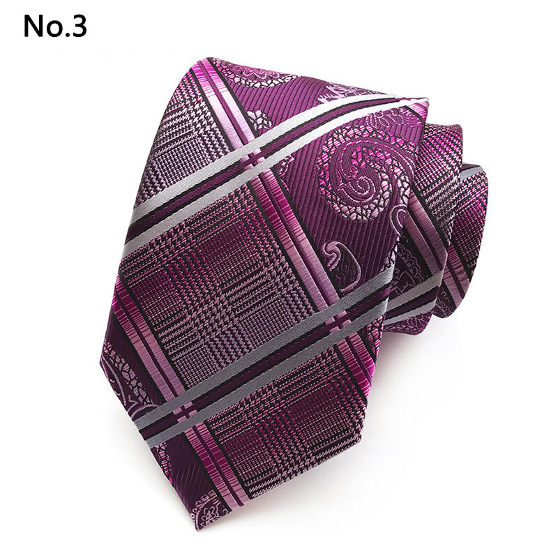 VEEKTIE-ربطة عنق رجالية ، 8 سنتيمتر ، رسمية ، عمل ، زفاف كلاسيكي مخطط بيزلي ، ريترو ، 4 أنماط