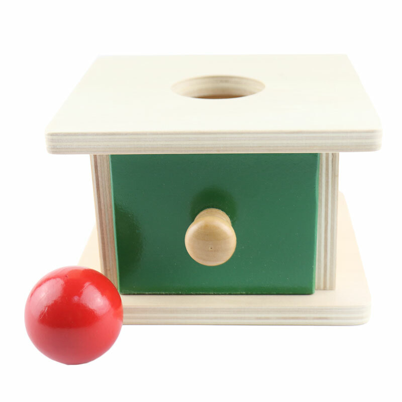 وسائل تعليمية منتسوري مواد خشبية صندوق للعمل المعدنية الكرة صندوق مونتيسوري التعليمية خشبية التعلم المبكر ألعاب التدريب للبنين