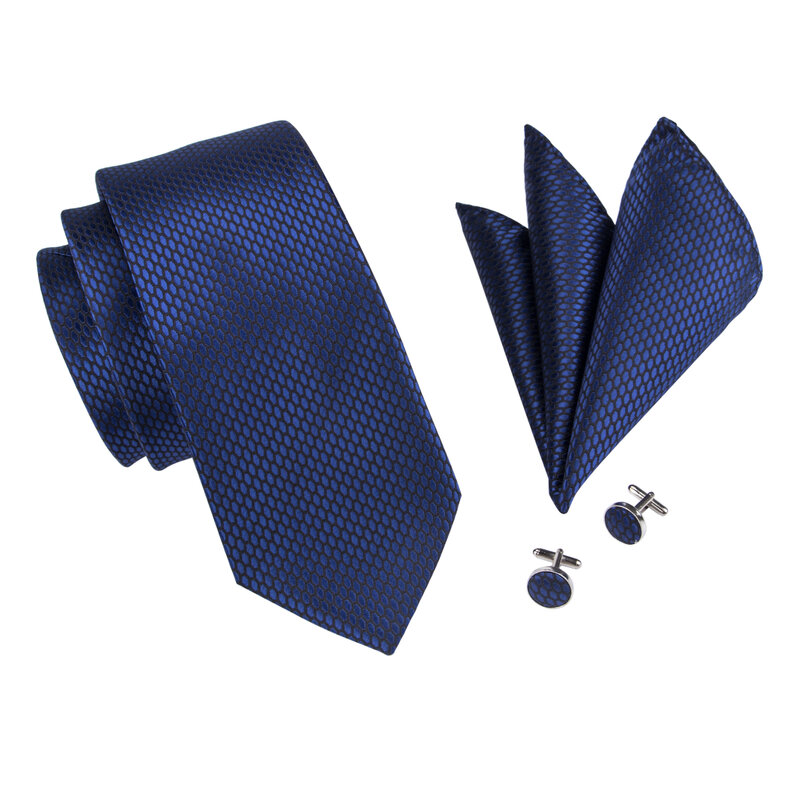 مرحبا-التعادل العلاقات مصممي الأزياء الحرير مجموعة للرجال 8.5 سنتيمتر الملكي الأزرق التعادل و جيب مربع مجموعة C-1511