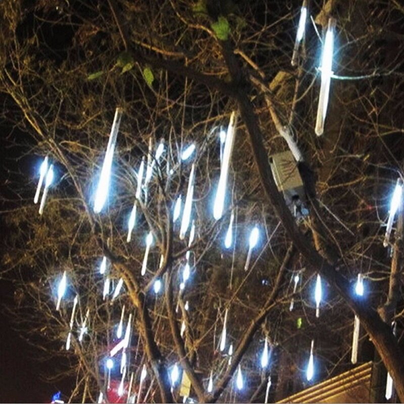 Twinky أضواء 30 سنتيمتر 50 سنتيمتر في الهواء الطلق النيزك دش المطر 8 أنابيب LED سلسلة أضواء مقاوم للماء لعيد الميلاد حفل زفاف الديكور