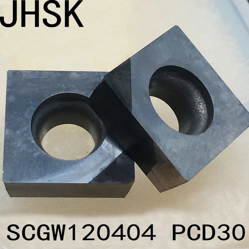 2 قطعة SCGW120404 PCD30 إدراج الماس شفرة أدوات تستخدم ل الألومنيوم الكريستالات الماس أدوات PCD cnc
