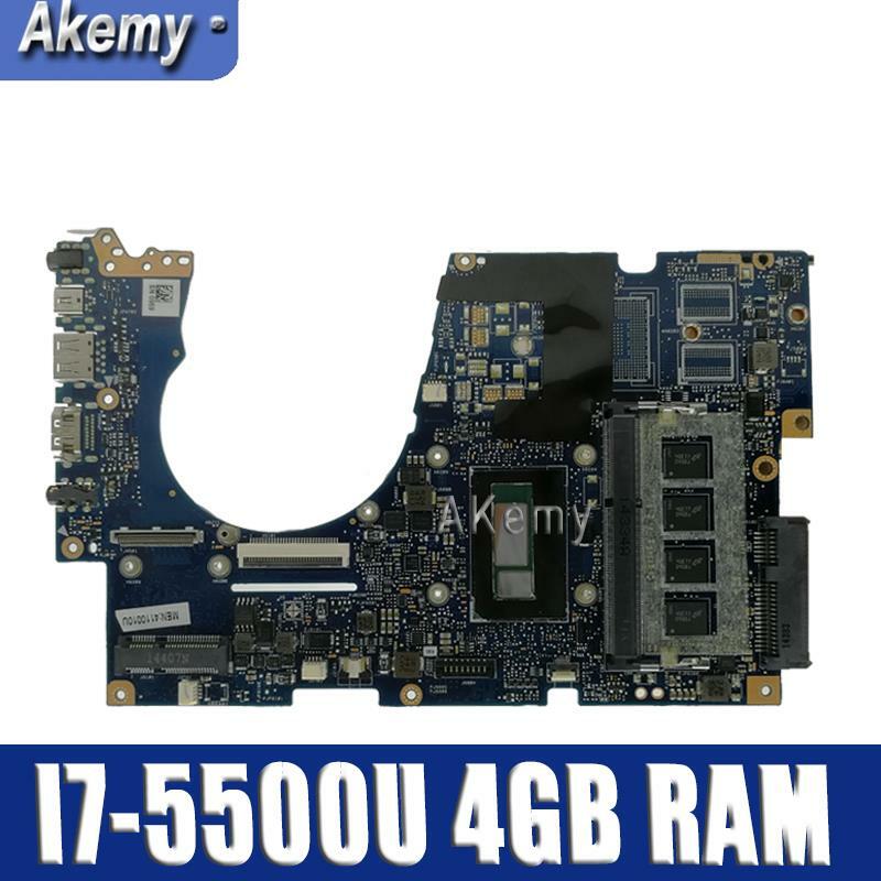 Akemy UX303LAB اللوحة الأم لأجهزة الكمبيوتر المحمول For Asus UX303LA UX303LNB اللوحة الأم I7-5500U 4GB RAM 90NB04Y0-R05000