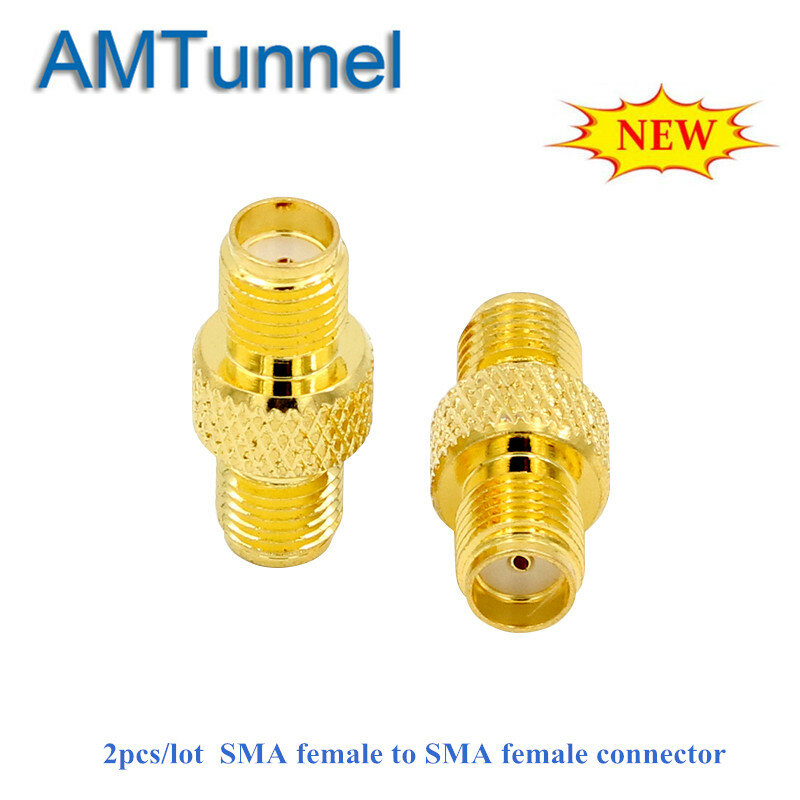 2 قطعة RF SMA محول SMA الإناث التبديل الإناث اقناع موصل المقرنة مستقيم SMA-F إلى SMA-F موصل