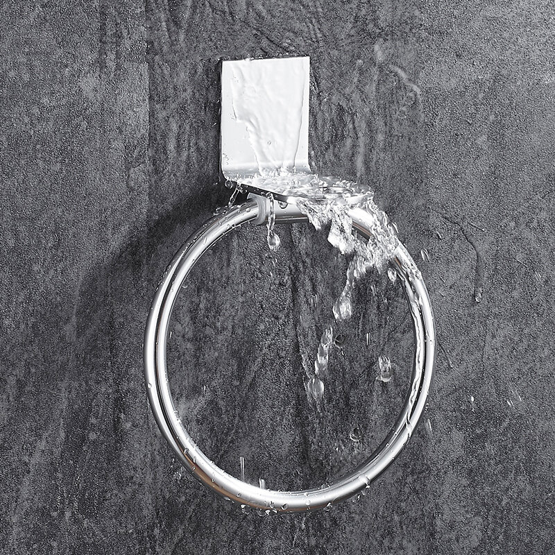 BVZ-حلقة منشفة عصرية مع خطاف شامبو ، حامل معلق للزجاجة والصابون ، حلقة منشفة دائرية مثبتة على الحائط ، ملحقات الحمام