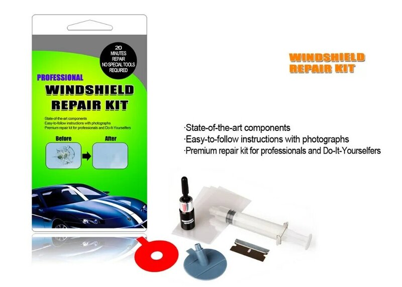 Practical DIY Car Windshield Repair Kit tools Auto Glass Windscreen Repair Set For Auto Window Chip Crack Star Bullseye